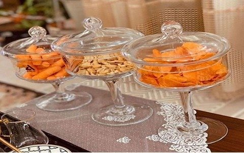 فروش کندی شیشه ای پایه دار + قیمت خرید به صرفه 4