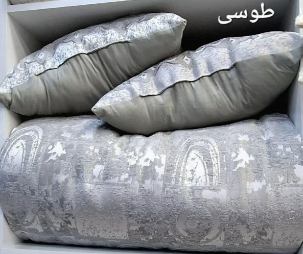 روتختی مخمل شاتل گل برجسته نیلی ۸ تکه دونفر آستری میکرو (نخی)