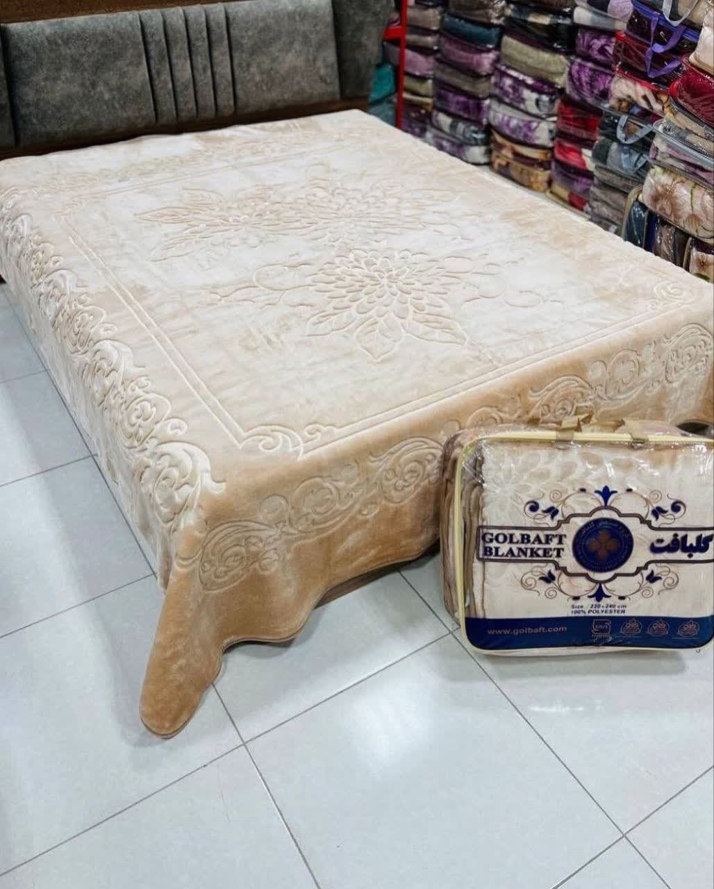 پتو گلبافت ۲ نفره ۲۲۰ × ۲۴۰ عمده خرید + فروش قیمت استثنایی 2