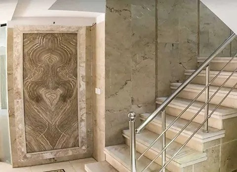 سنگ تراورتن برای راه پله نصب آسان و اجرای دقیق
