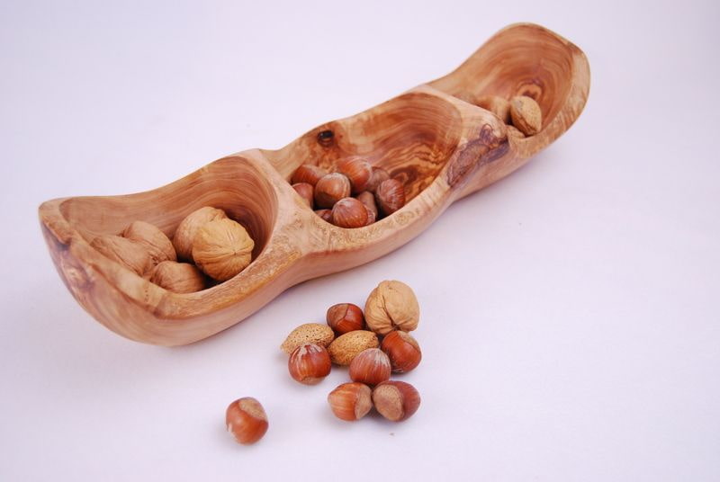 آجیل‌خوری دکوری چوبی با فرم ارگانیک و رنگ طبیعی 3