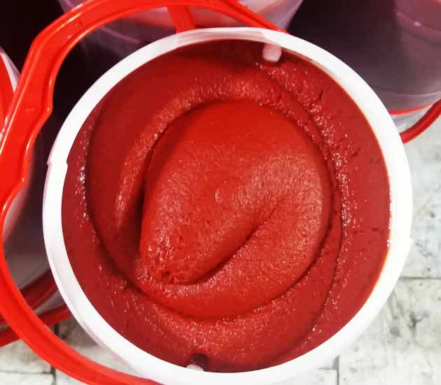 رب گوجه فرنگی خانگی غلیظ تهیه شده از محصولات تازه