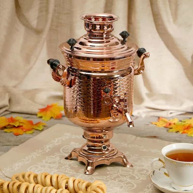 سماور مسی دکوری زیبا برای دکوراسیون سنتی منزل 2