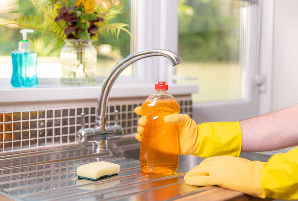 مایع ظرفشویی طبیعی با پوست پرتقال پاک کنندگی موثر و ملایم