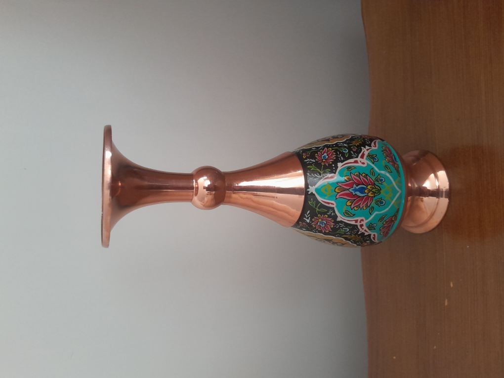 گلدان مس و پرداز لوکس