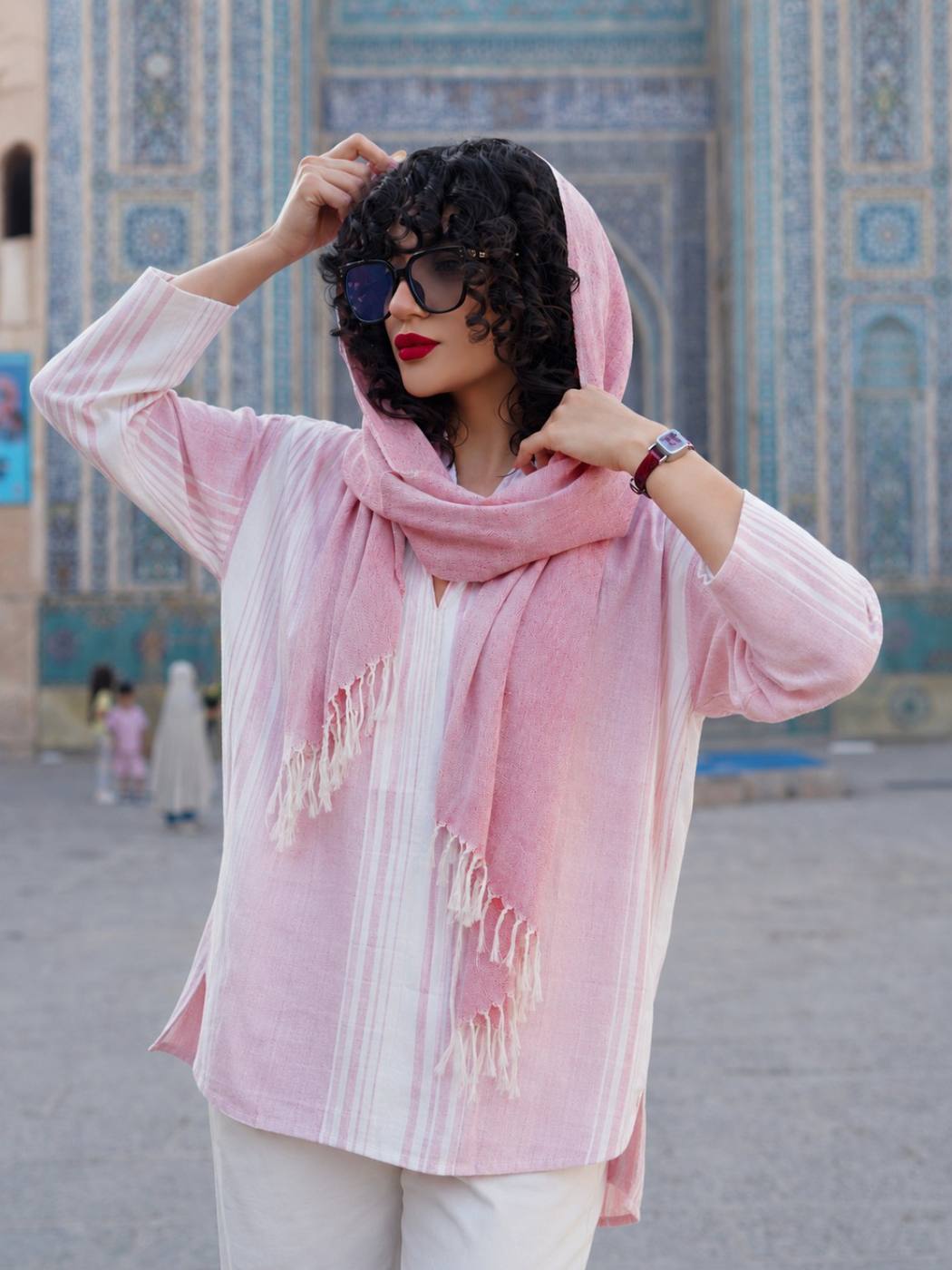 ست شال و لباس نخی 4