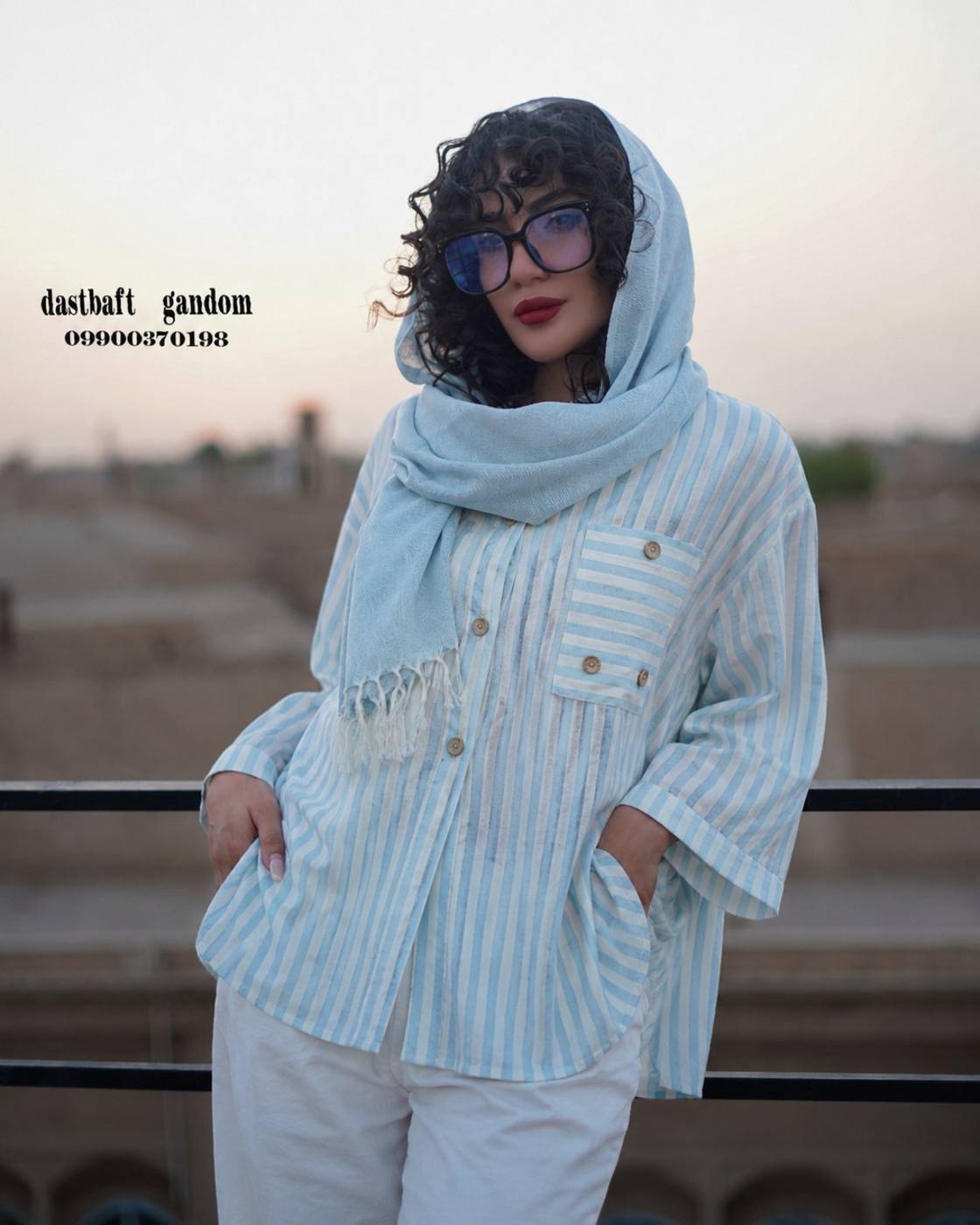 ست شال و لباس نخی 5