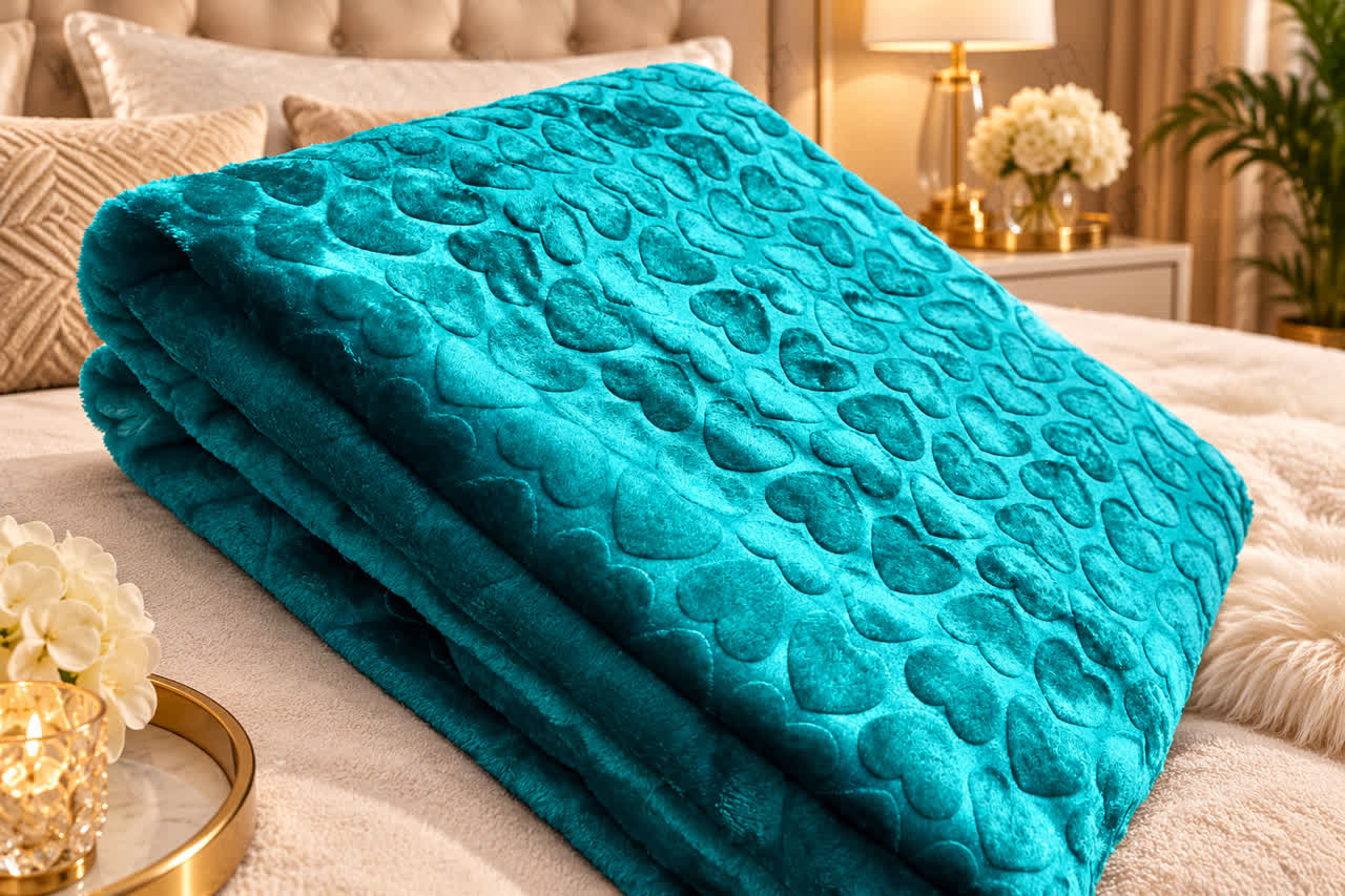 پتو نگین قلبی؛ لطافت و زیبایی 2