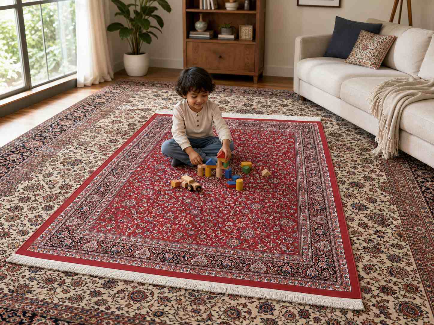 زیر سفره ای مخمل قرمز