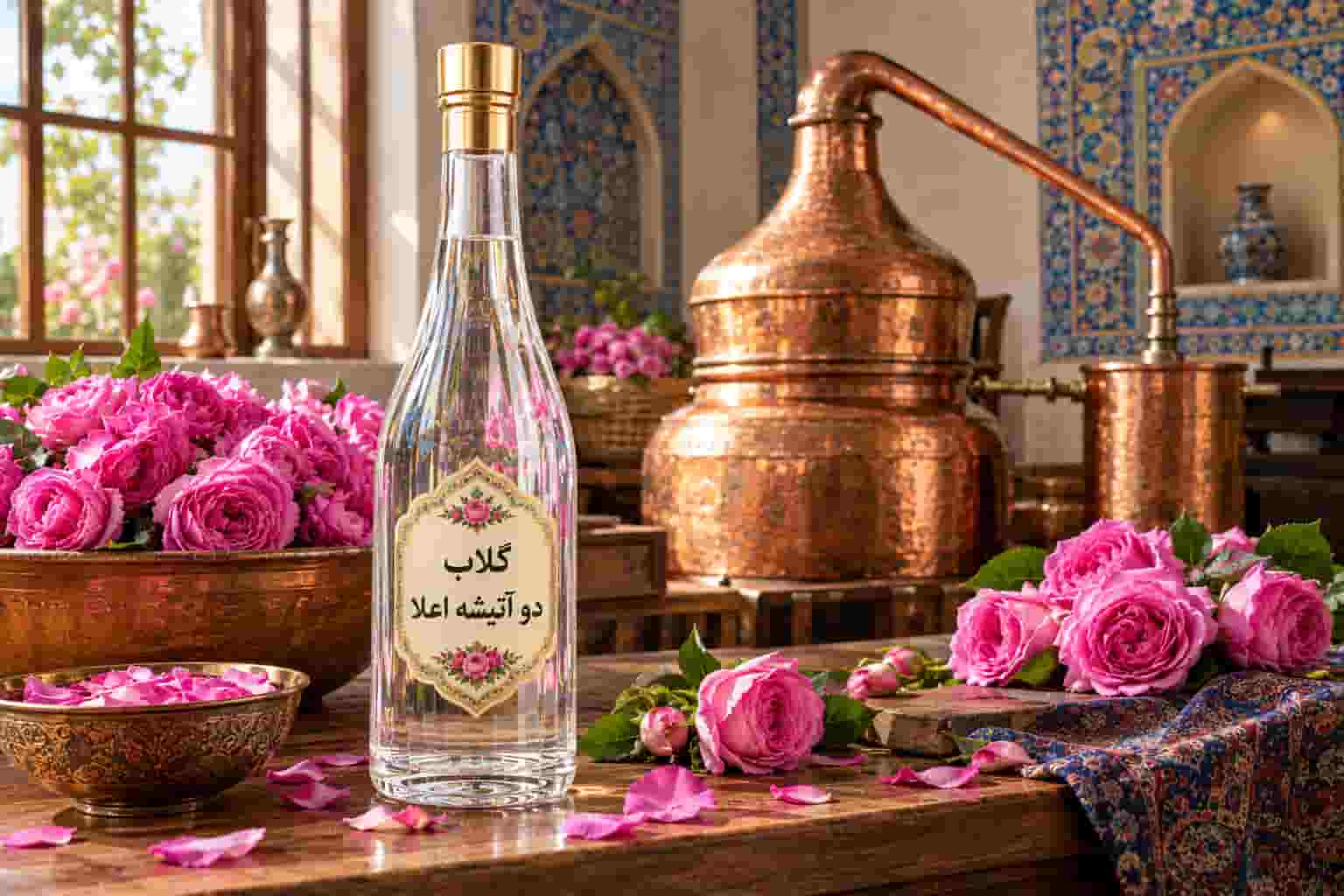 گلاب دو آتیشه اعلا ناب برای قنادی و آشپزی