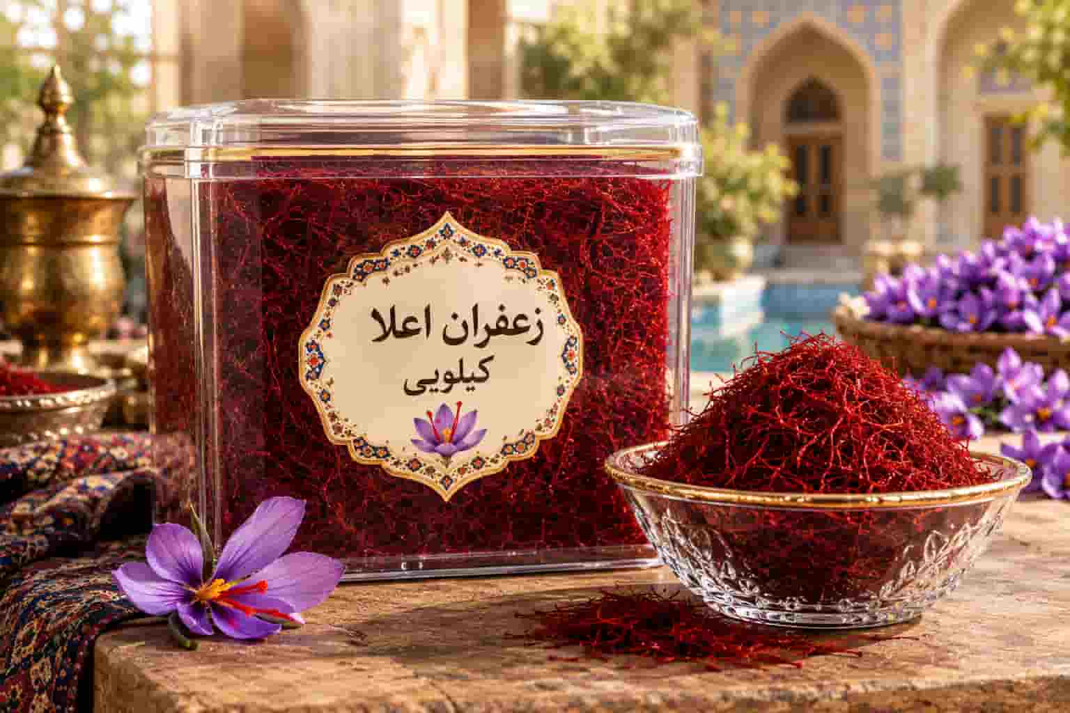 زعفران اعلا کیلویی خالص برای بسته بندی های متنوع