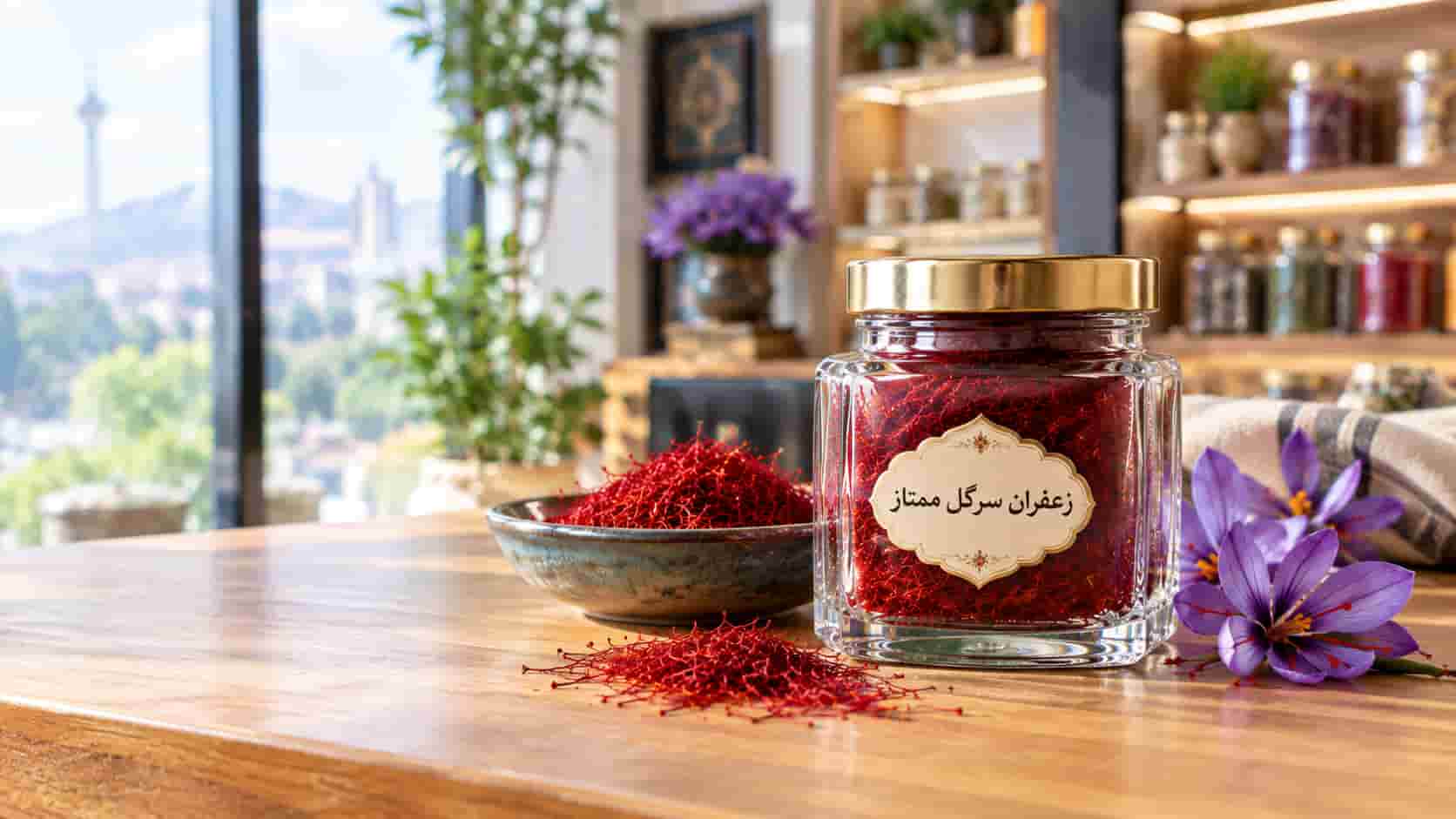 زعفران سرگل ممتاز خالص برای بازارهای غذایی مختلف