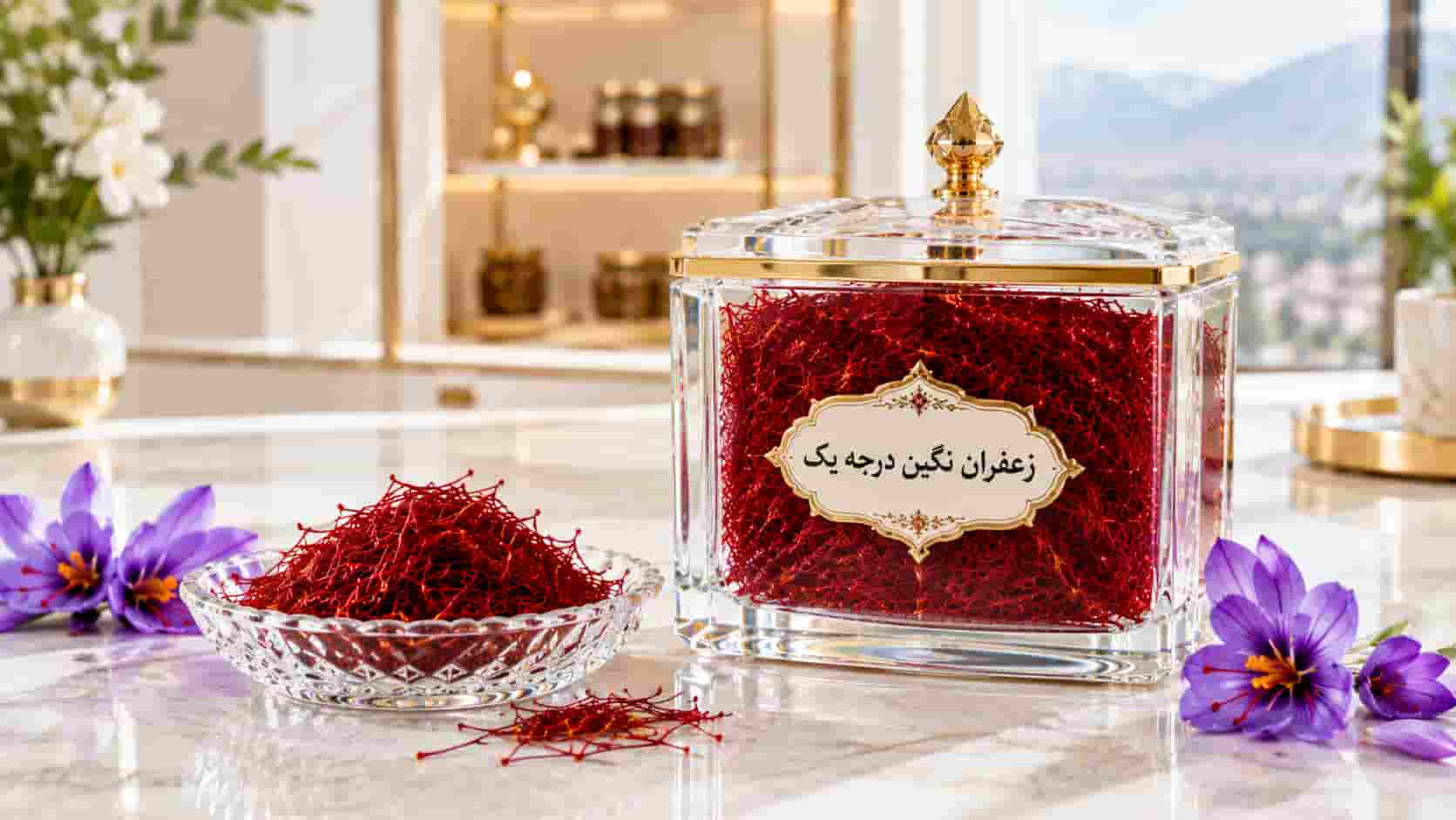زعفران نگین درجه یک مرغوب با قابلیت تامین مستمر