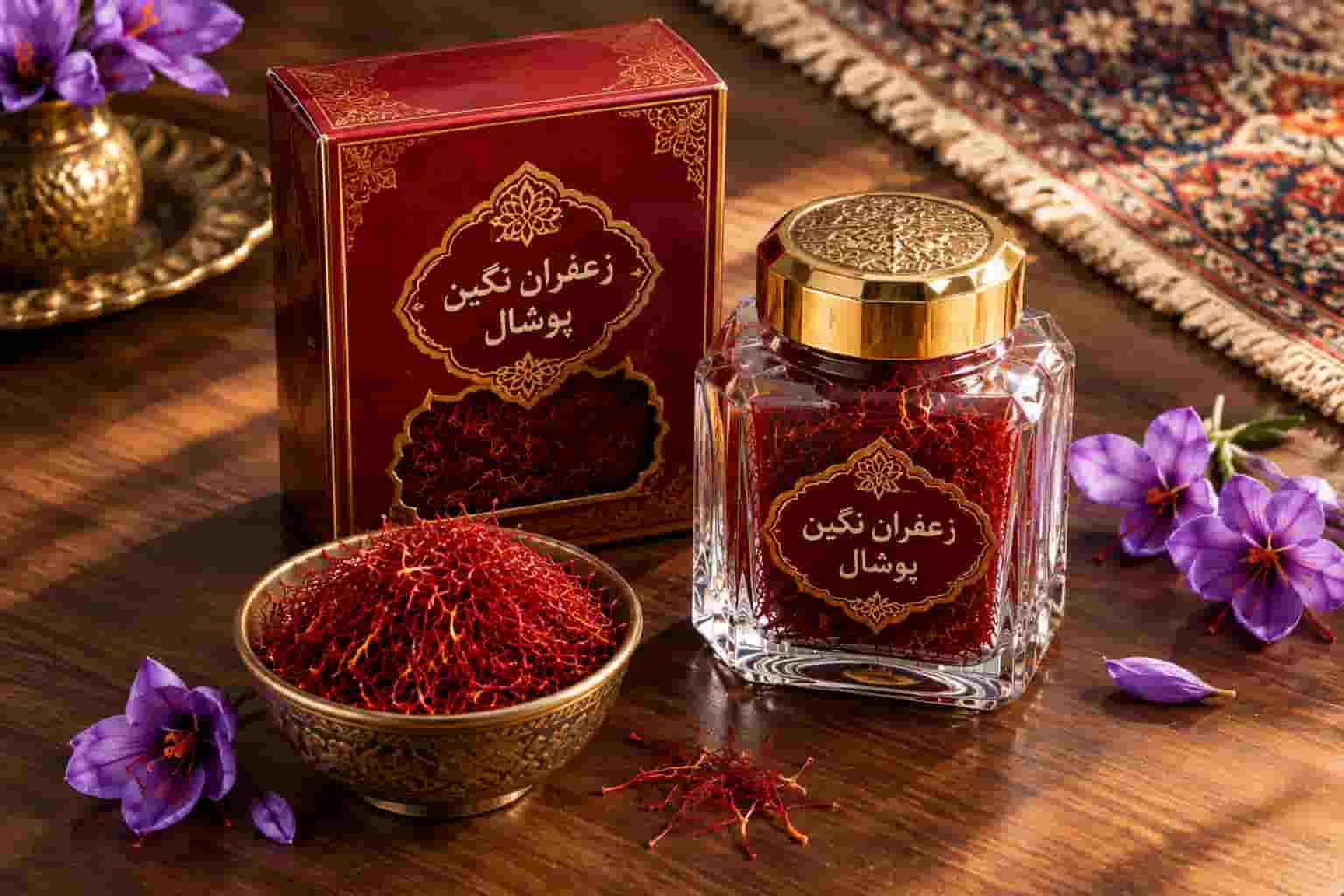 زعفران نگین پوشال مرغوب با قابلیت عرضه عمده