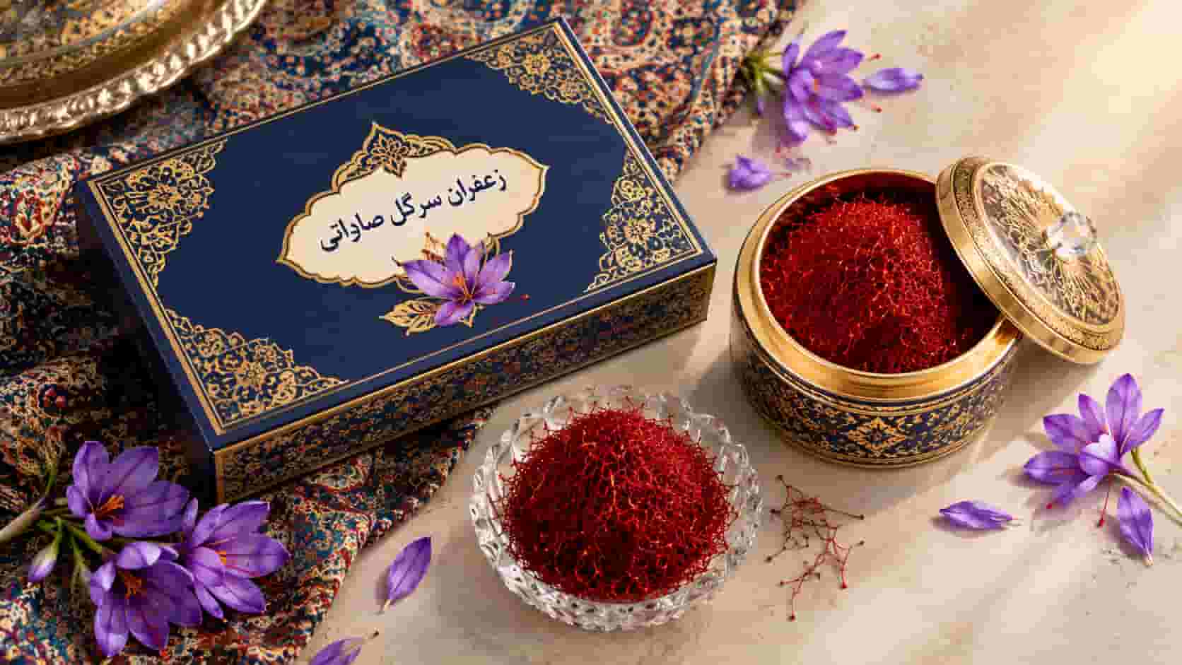 زعفران سرگل صادراتی با کلاله های قرمز و سالم