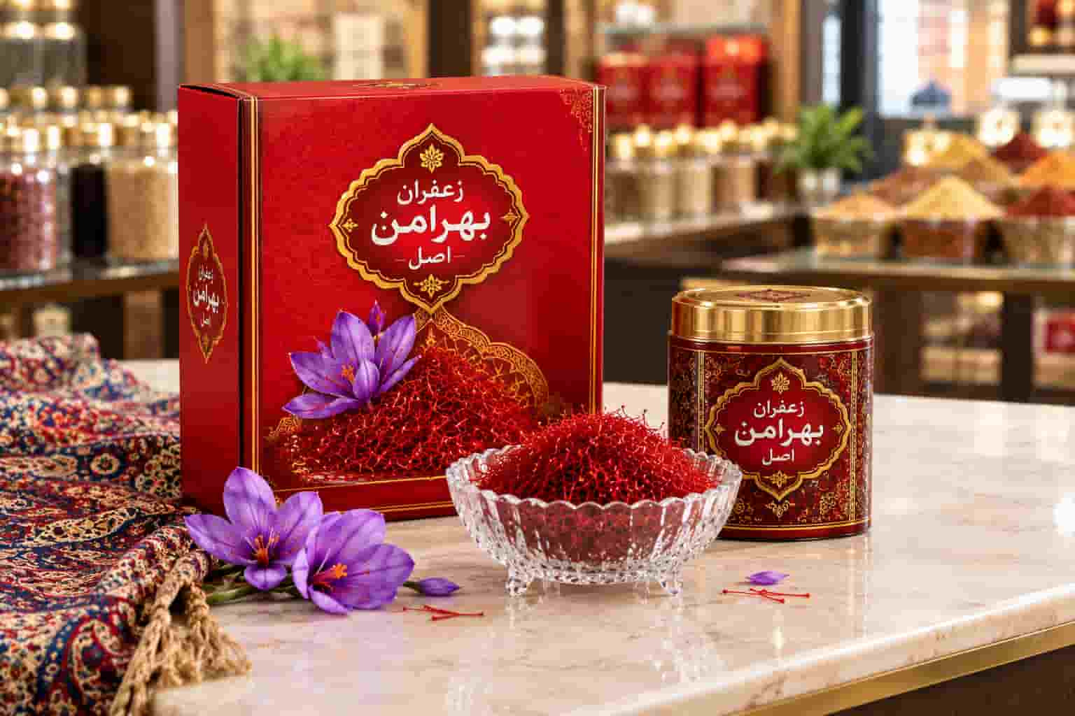 زعفران بهرامن اصل برای مصارف خانگی و تجاری