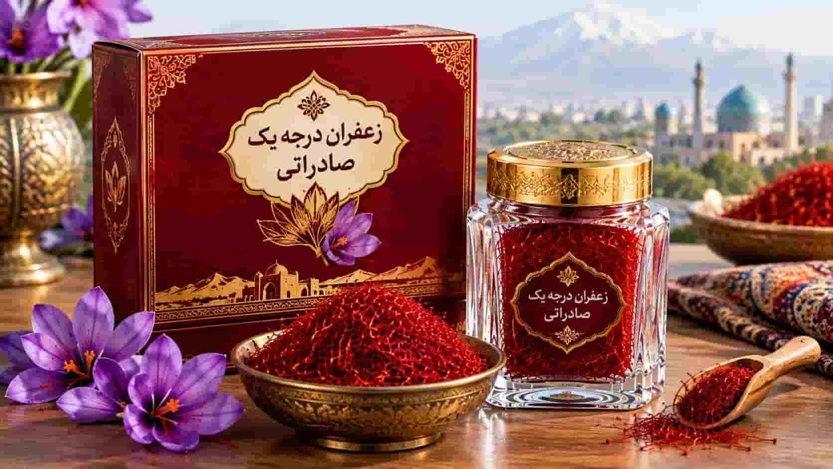 زعفران درجه یک صادراتی رشته ای با رنگ و عطر مطلوب