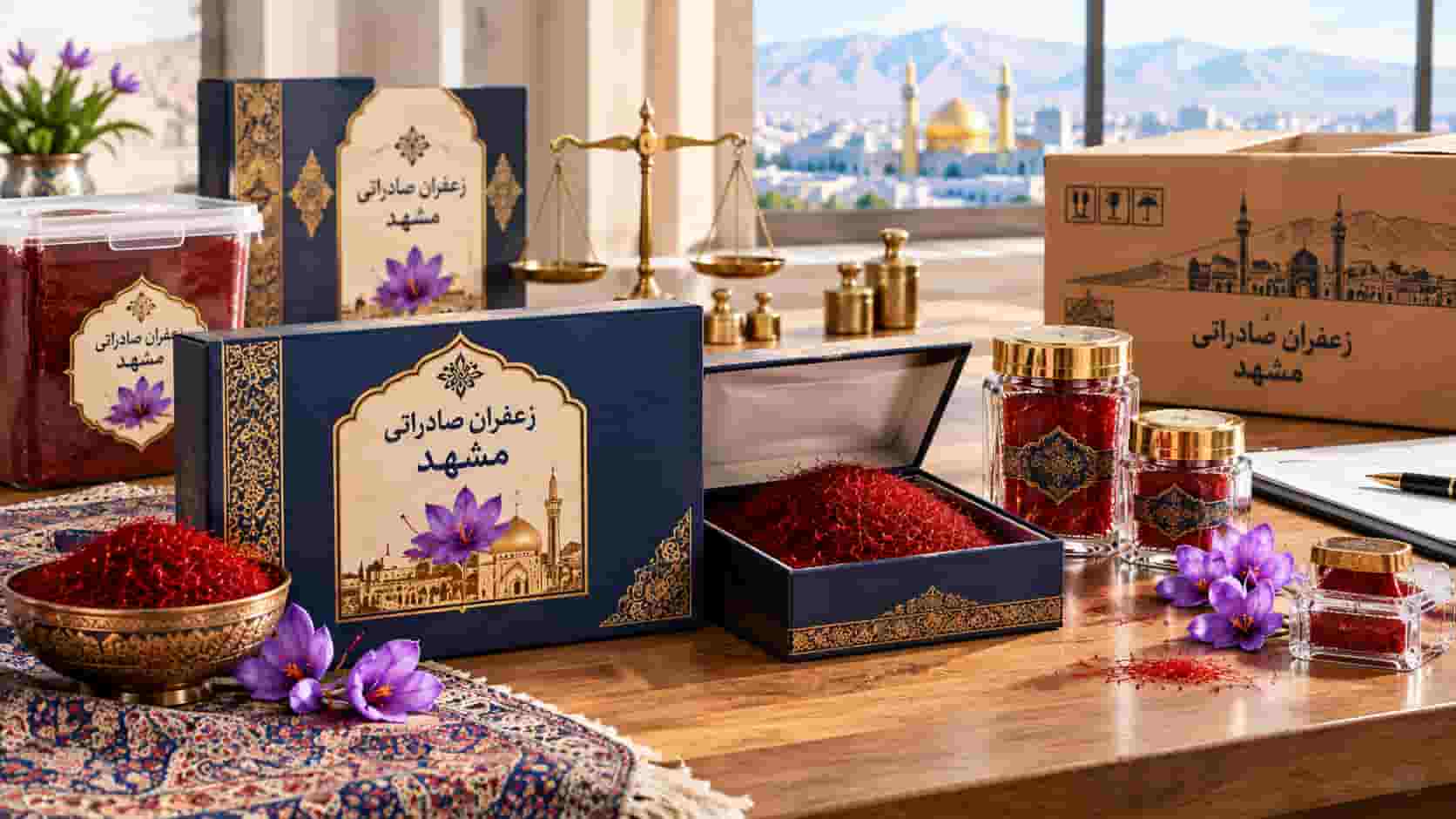 زعفران صادراتی مشهد رشته ای مرغوب برای بازارهای خارجی