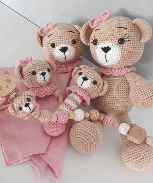 ست سرویس بافتنی عروسکی کد 28