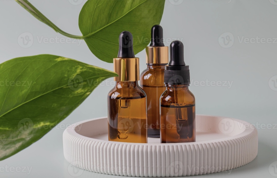 بطری قطره چکان شیشه ای قهوه‌ای