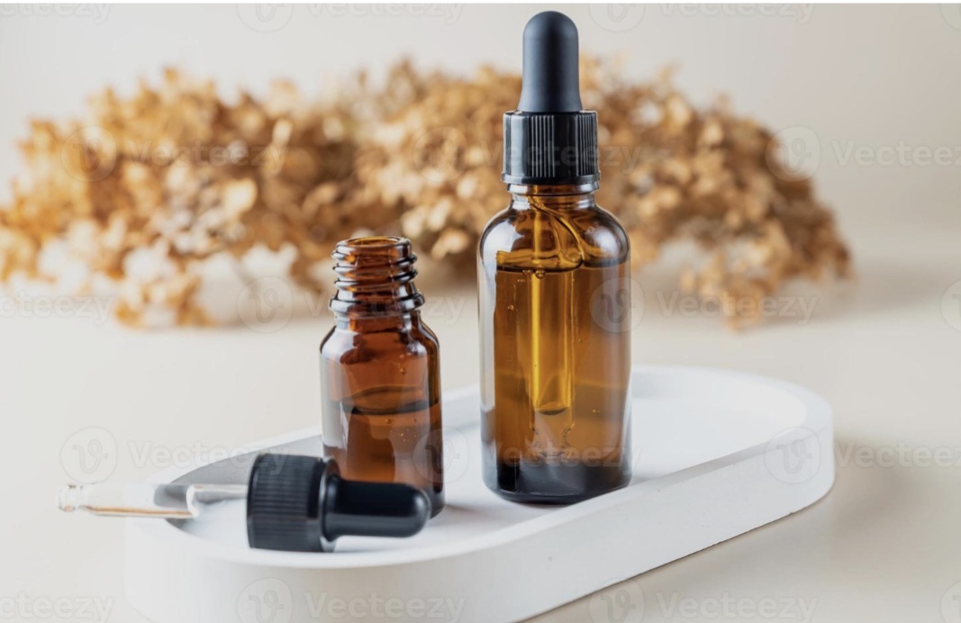 بطری قطره چکان شیشه ای قهوه‌ای