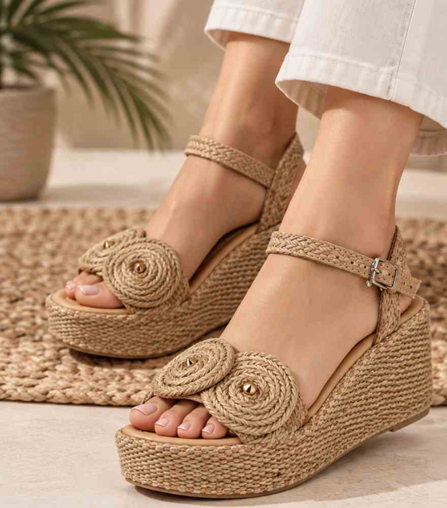 صندل لژدار زنانه کنفی فروش ویژه