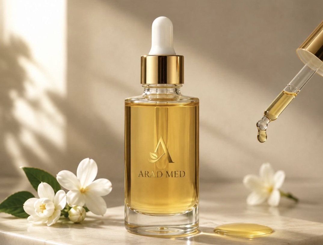 بطری قطره چکان شیشه ای شفاف دارویی بهداشتی آرایشی آرادمِد