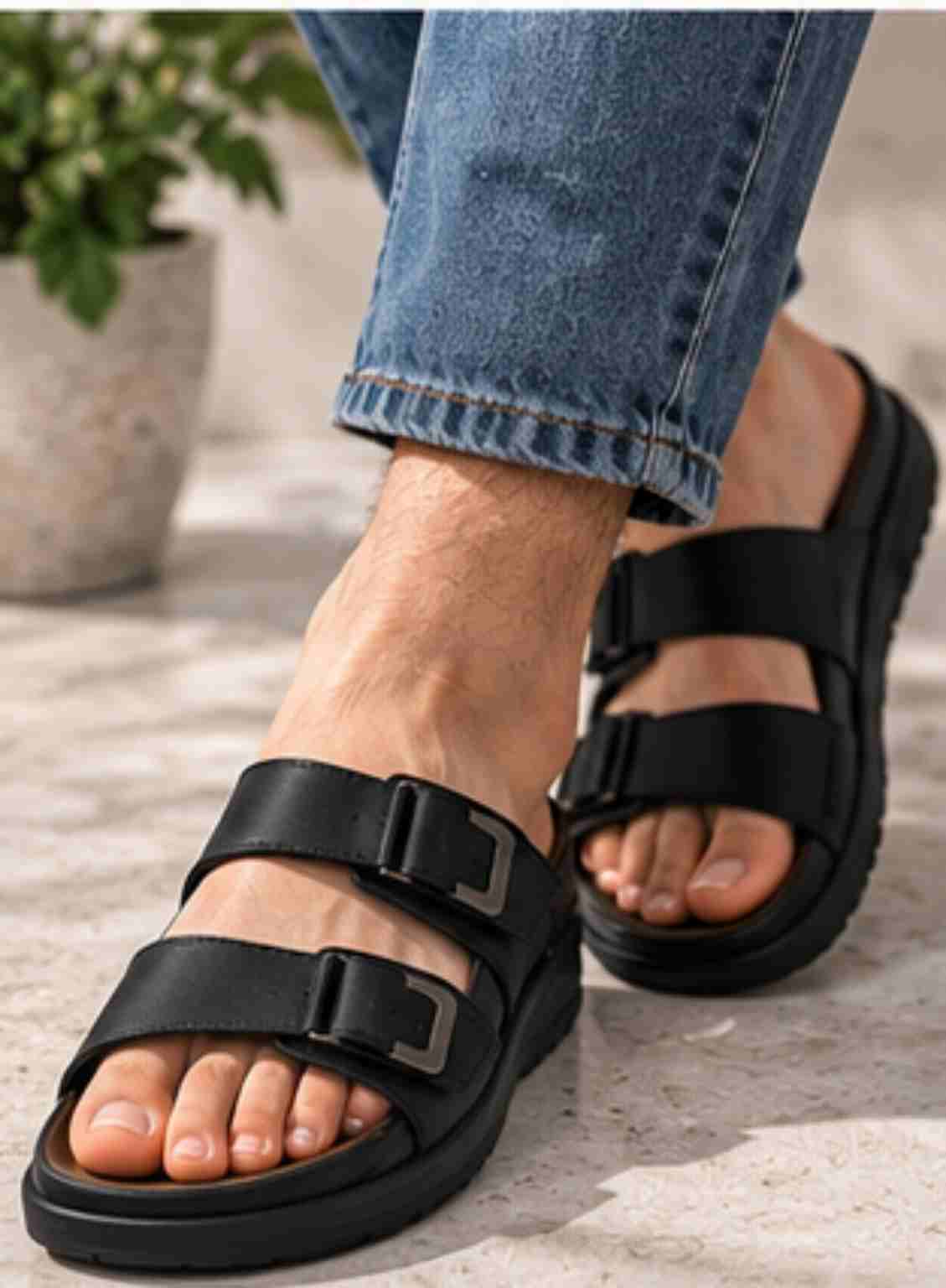دمپایی مردانه PU شیک و فوق راحت با طراحی مدرن ویژه بازار عمده