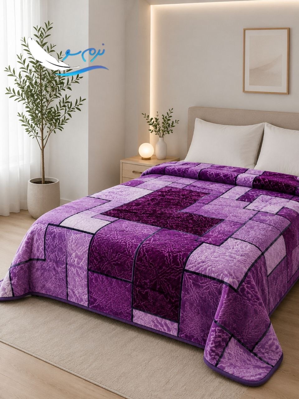 خرید عمده از تولیدکننده پتو و خرید مستقیم از کارخانه پتو مسافرتی چهارفصل راژان گلدار