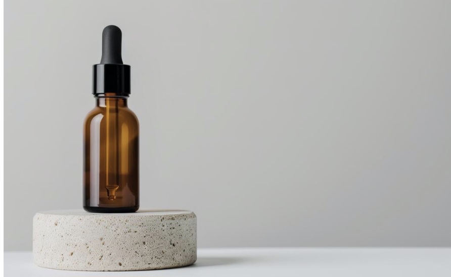 بطری قطره چکان شیشه ای قهوه‌ای دارویی روغن آرادمِد