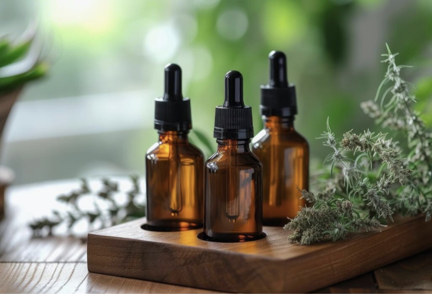 بطری قطره چکان شیشه ای قهوه‌ای دارویی روغن آرادمِد
