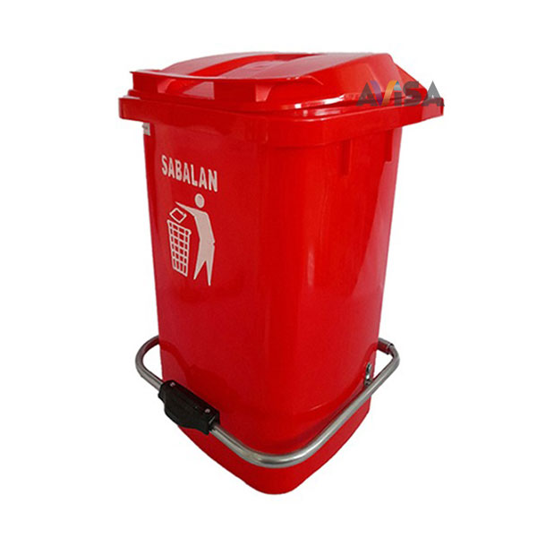 قیمت عمده سطل زباله ۱۲۰ لیتری پلاستیکی چرخ دار پدال دار 4