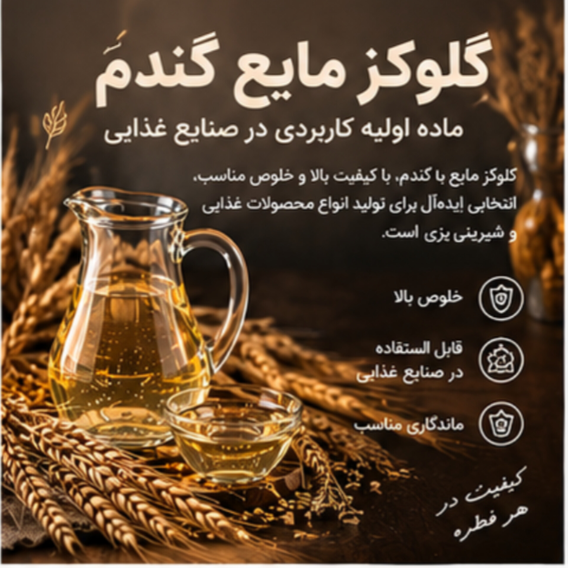گلوکز مایع گندم | ماده اولیه کاربردی در صنایع خوراکی