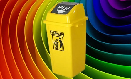 خرید سطل زباله پلاستیکی ۸۰ لیتری بدون پدال تحویل درب کارخانه 2