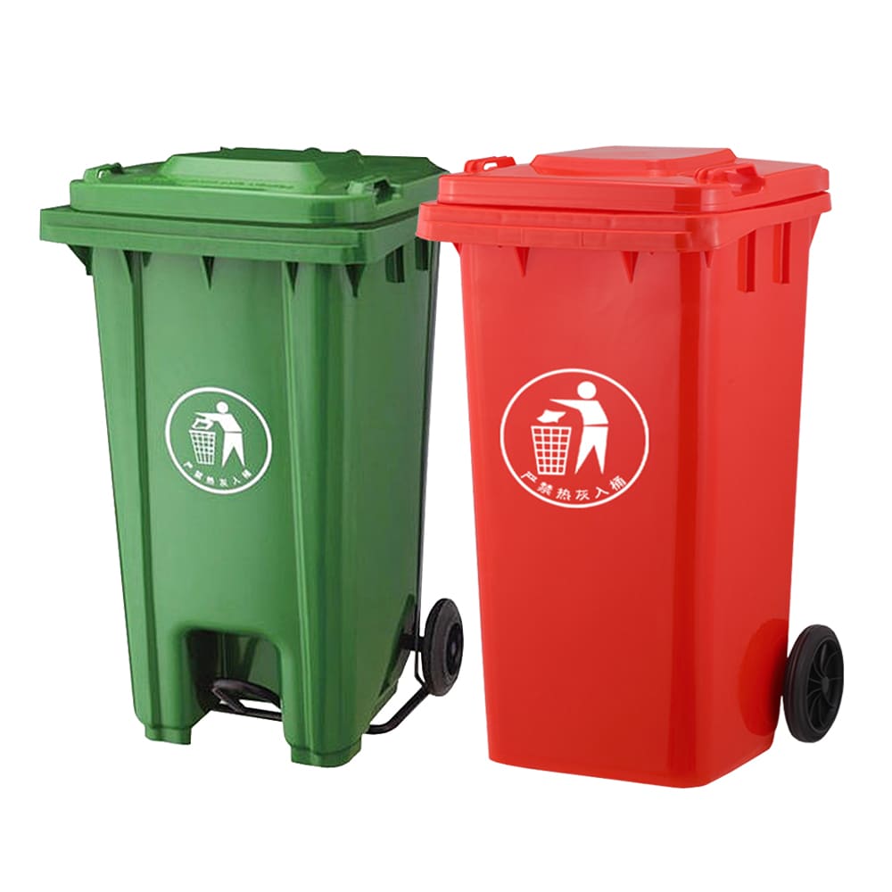 خرید سطل زباله پلاستیکی ۸۰ لیتری بدون پدال تحویل درب کارخانه 4