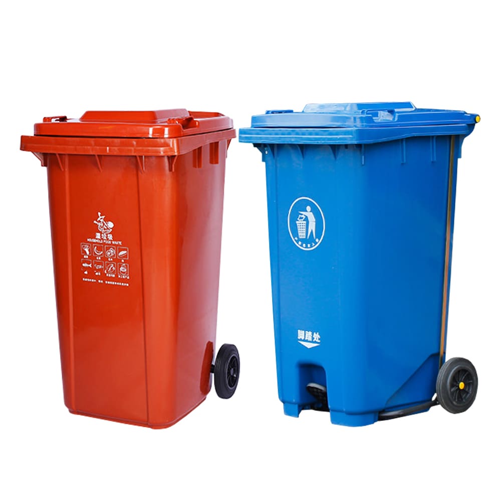 فروش سطل زباله پلاستیکی ۸۰ لیتری پدال دار با تخفیف عمده 3