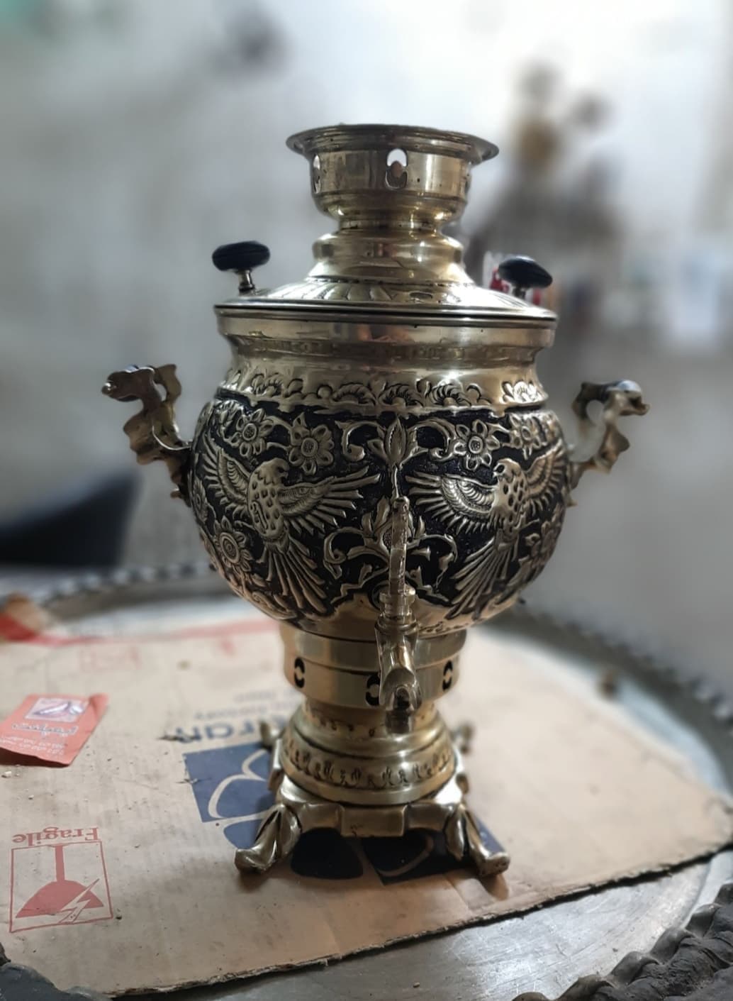 سماور ذغالی ۱۰ لیتری روسی شرکت بین المللی آتیلا