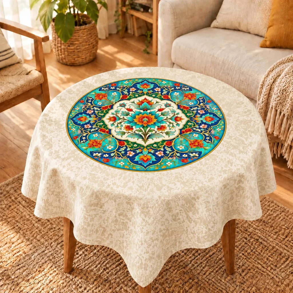 رومیزی مخمل سنتی اسلیمی