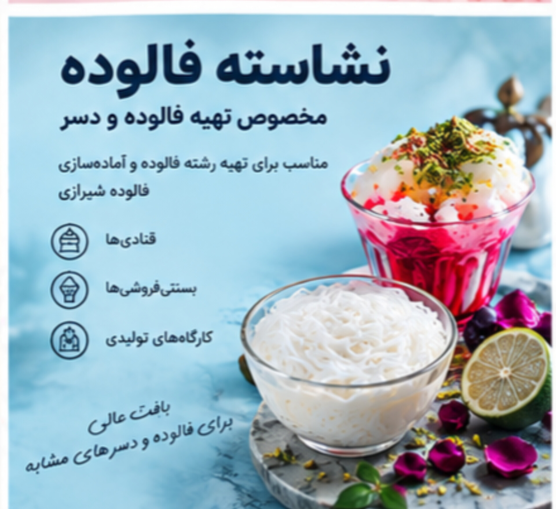 نشاسته فالوده | ماده اولیه تولید فالوده