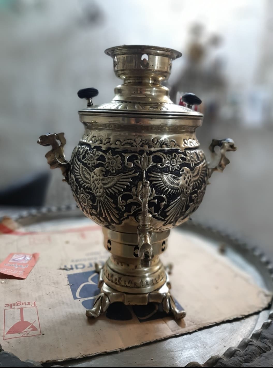 سماور ذغالی ۱۰ لیتری روسی شرکت بین المللی آتیلا