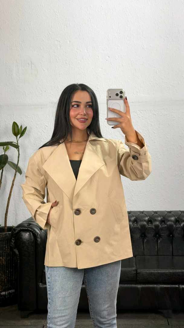 بارانی پارچه کتان زارا آستر کشی 2