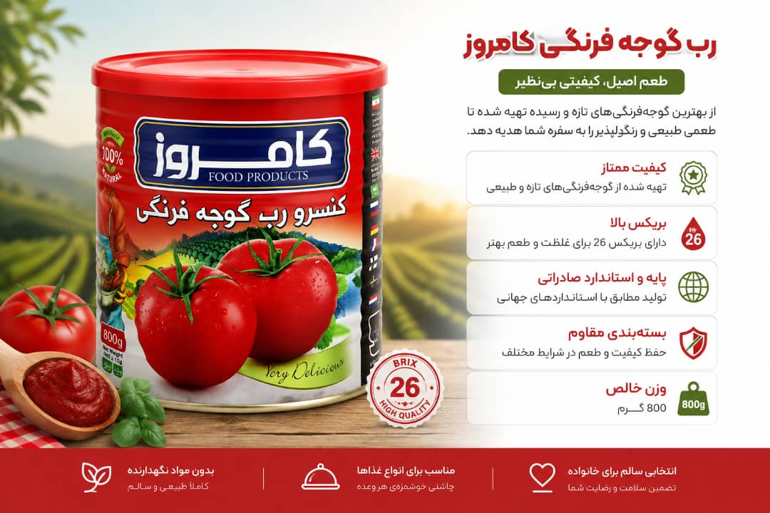 فروش کنسرو رب گوجه فرنگی با کیفیت + خرید مستقیم از کارخانه 3