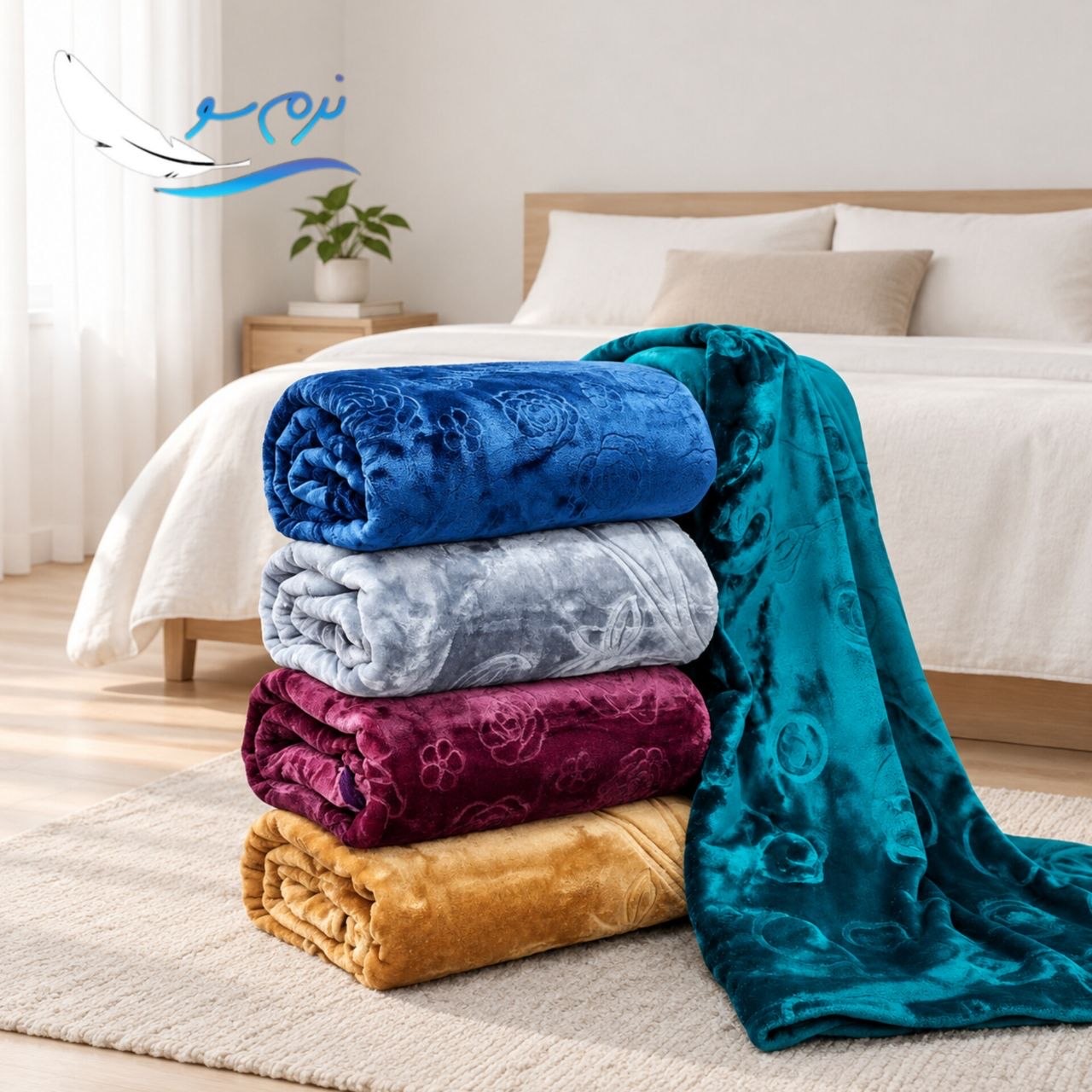 پتو عمده ارزان و پتو عمده با کیفیت پتو الماس الوان دو نفره 3
