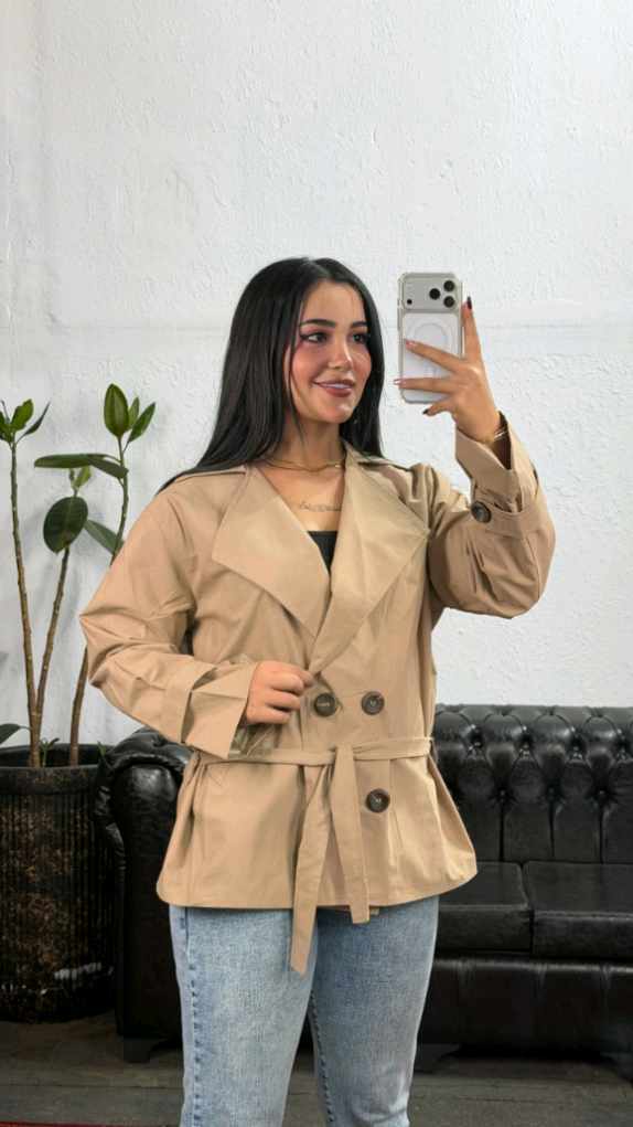 بارانی پارچه کتان زارا آستر کشی